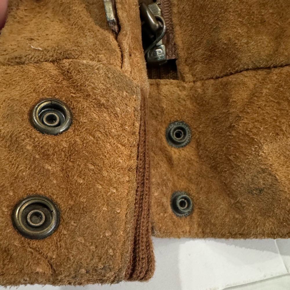 St. John’s Bay Men’s XL Brown Genuine Suede Leather Bomber Jacket - Picture 5 of 7